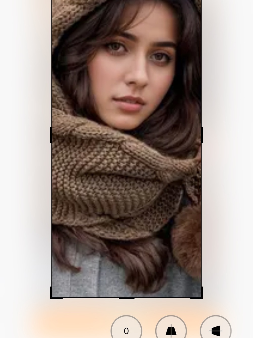 Cozy Brown Knit Infinity Scarf for Women